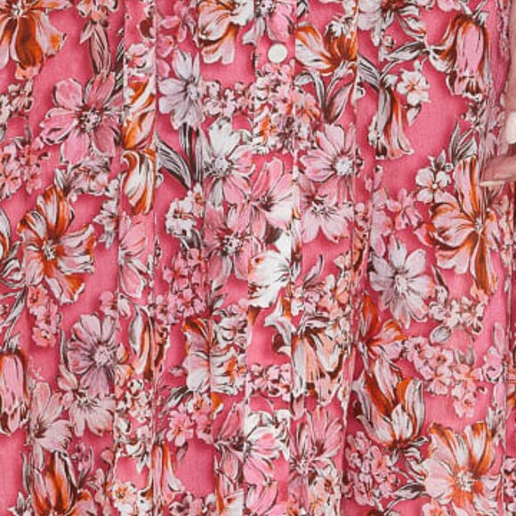 NWT🌸Pinko🌸Rosarno Long Puff Sleeve Floral Print Dress - Picture 5 of 5